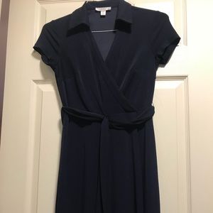 Kenar Navy Wrap Dress